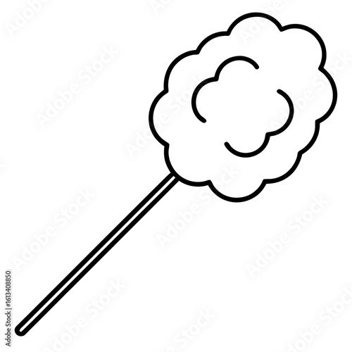 cotton-bud ear wax re  icon line airt vactor Illustrations on white backgroud.