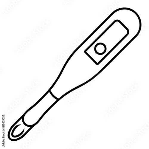 Pregnancy Or Ovulation Positive And Negative Test Set thermometer and isolated medical temperature digital medicine   icon line art vector Illustrations on white background.