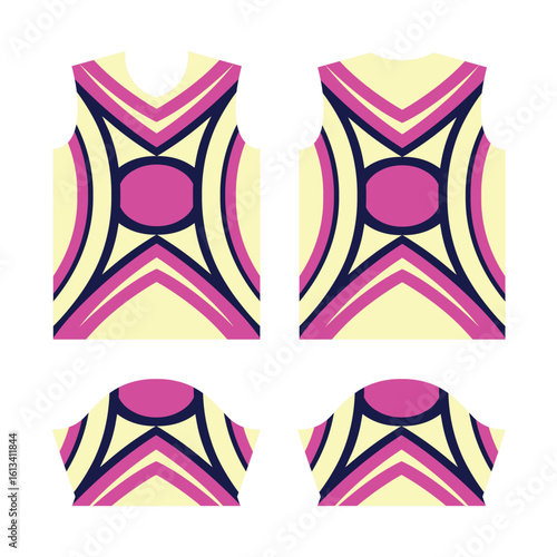 Sport jersey, half sleeve template, abstract design for motocross motorcycle, soccer, racing
