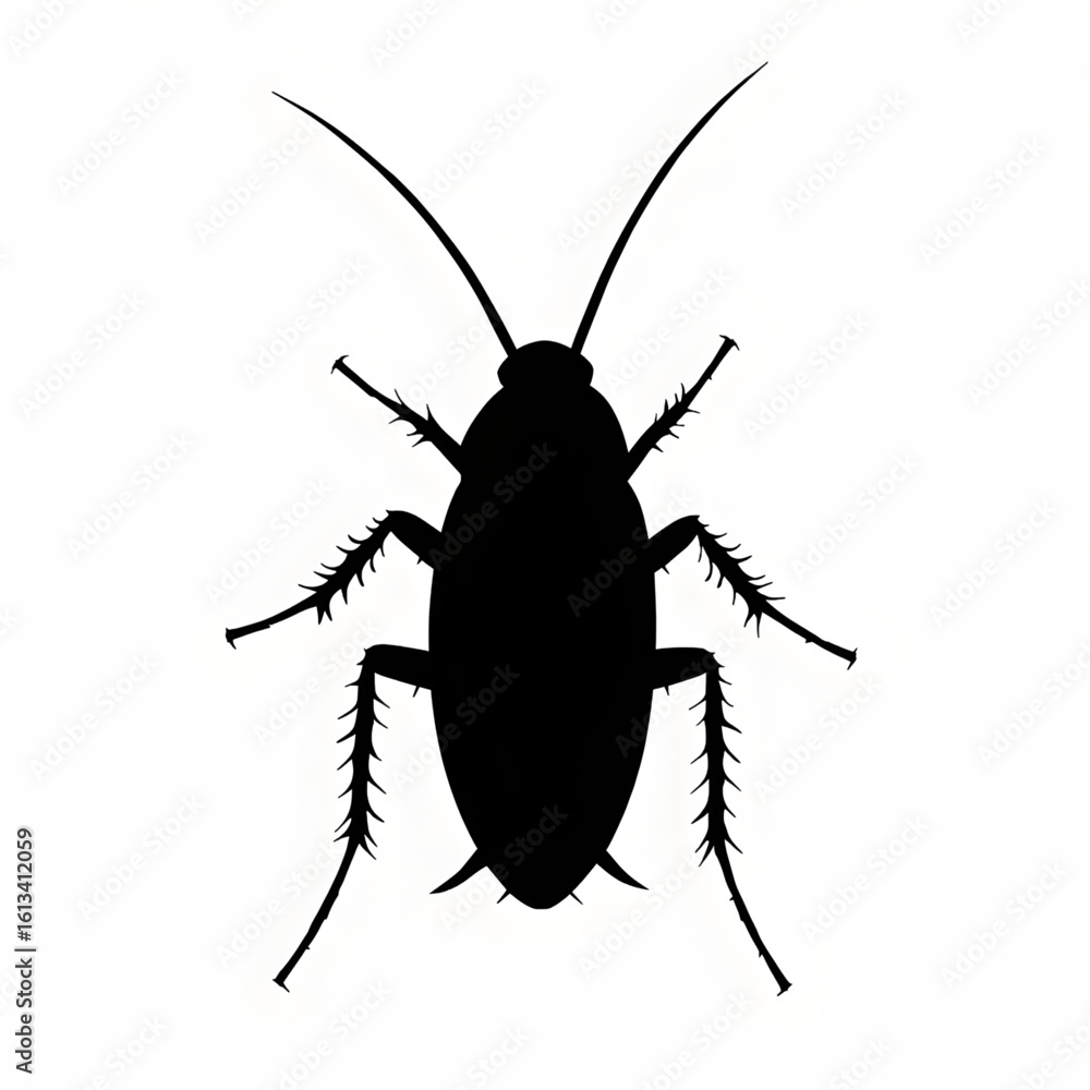 Fototapeta premium A cockroach silhouette vector style 