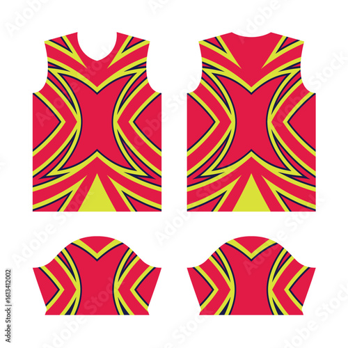 Sport jersey, half sleeve template, abstract design for motocross motorcycle, soccer, racing