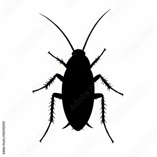 A cockroach silhouette vector style 