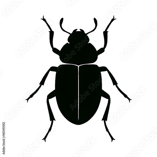 A beetle silhouette vector style 