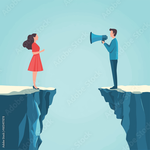 Business communication breakdown concept