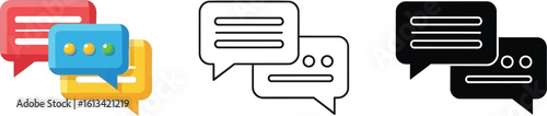 Chat bubble vector illustration for communication and messaging app interface design