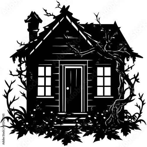 Abandoned House Silhouette Vector