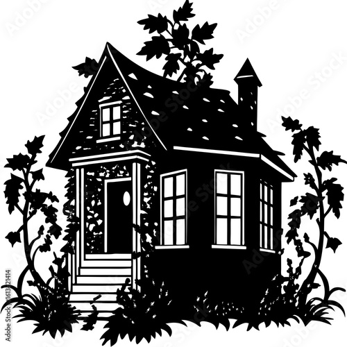 Abandoned House Silhouette Vector