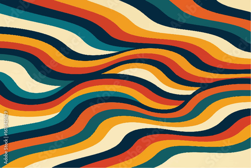 Colorful and Abstract Wavy Patterns Modern and Retro Designs