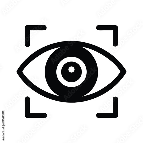 Eye Scanner Icon: Biometric Identification and Security Solution