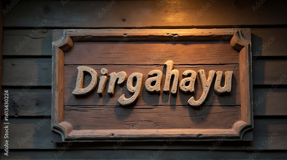 Fototapeta premium A wooden sign with the word 