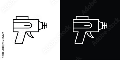 Laser gun icon collection. Line vector sign, symbol for web and mobile