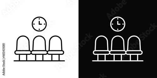 Waiting Room icon collection. Line vector sign, symbol for web and mobile