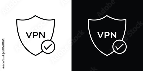 Virtual private network icon collection. Line vector sign, symbol for web and mobile