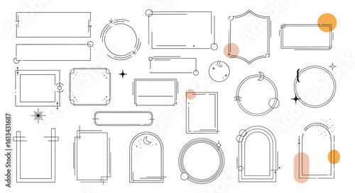 Collection of decorative vintage borders and frames for creative design projects and scrapbooking applications offering a variety of styles