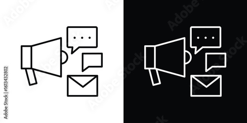 Social campaign icon collection. Line vector sign, symbol for web and mobile