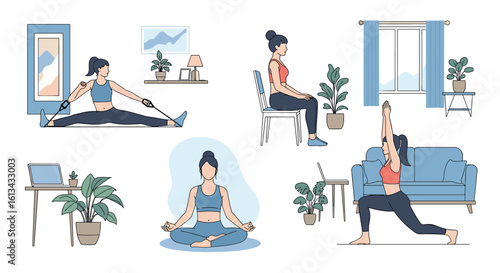 Home fitness routines and exercises for a healthy lifestyle and well being
