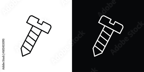 Screw icon collection. Line vector sign, symbol for web and mobile