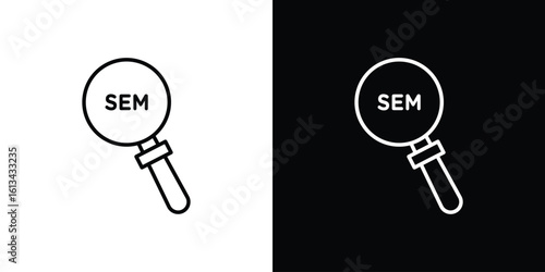 SEM icon collection. Line vector sign, symbol for web and mobile