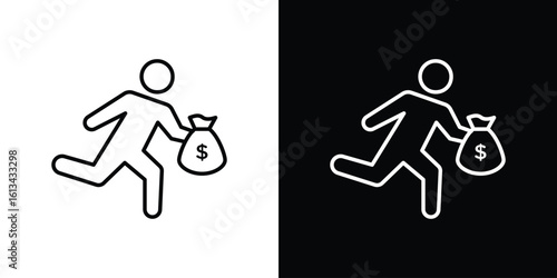 Robbery icon collection. Line vector sign, symbol for web and mobile