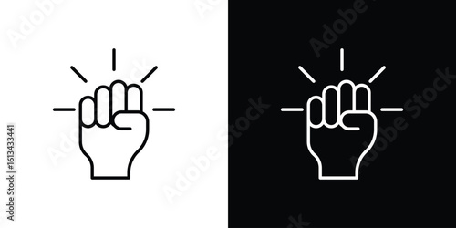 Rebellion icon collection. Line vector sign, symbol for web and mobile