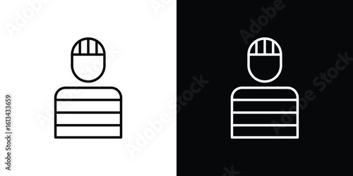 Prisoner icon collection. Line vector sign, symbol for web and mobile
