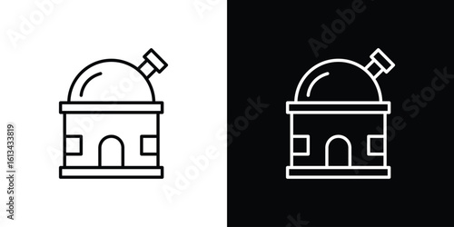 Planetarium icon collection. Line vector sign, symbol for web and mobile