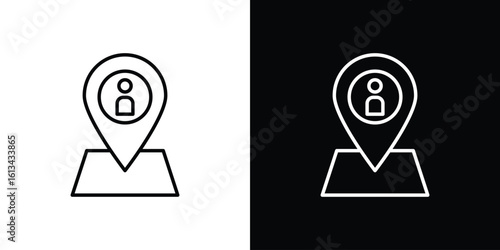 Placement icon collection. Line vector sign, symbol for web and mobile
