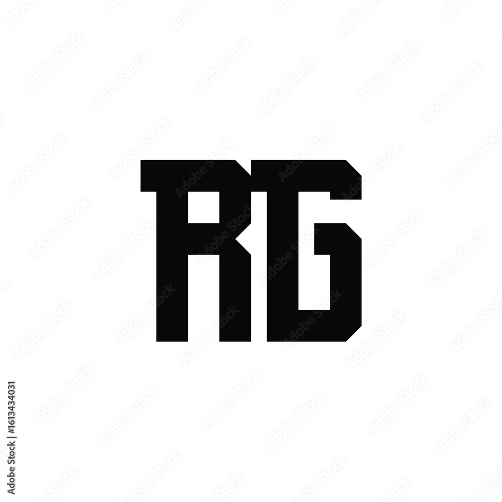 Obraz premium RG monogram logo design letter text name symbol monochrome logotype alphabet character simple logo