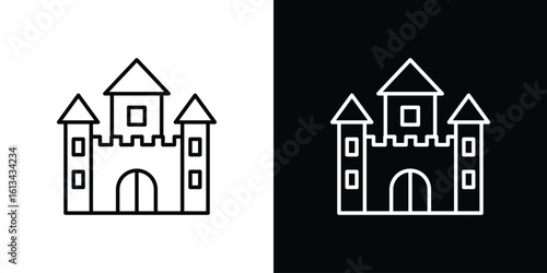 Palace icon collection. Line vector sign, symbol for web and mobile