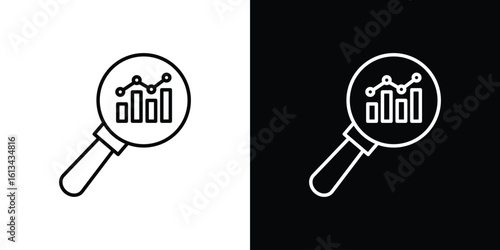 Market research icon collection. Line vector sign, symbol for web and mobile