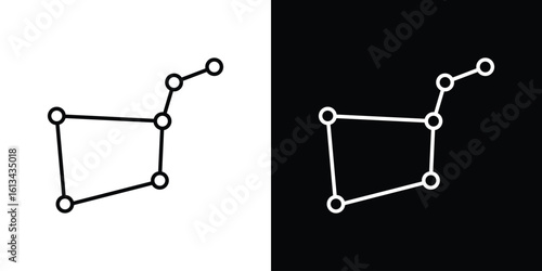 Lyra Constellation icon collection. Line vector sign, symbol for web and mobile