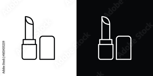 Lipstick icon collection. Line vector sign, symbol for web and mobile