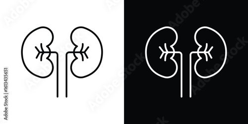 Kidney icon collection. Line vector sign, symbol for web and mobile