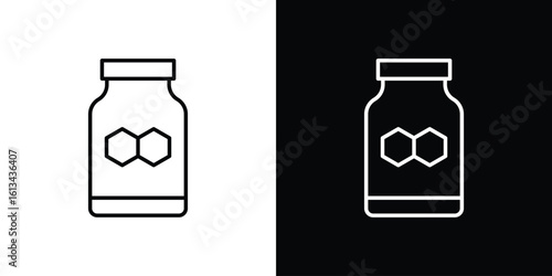 Honey jar icon collection. Line vector sign, symbol for web and mobile