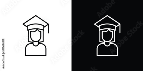 Graduated icon collection. Line vector sign, symbol for web and mobile