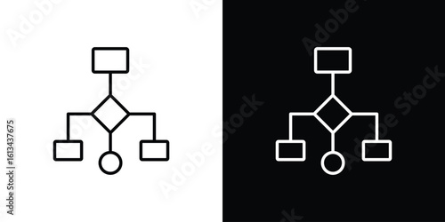 Flowchart icon collection. Line vector sign, symbol for web and mobile