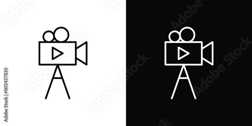 Film making icon collection. Line vector sign, symbol for web and mobile