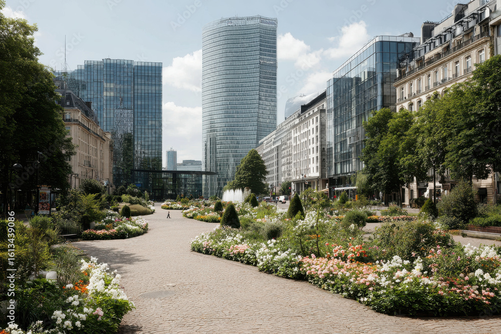 serene view of european capital city showcasing modern urban infrastructure without any people serene view of european capital city showcasing modern urban infrastructure without any people