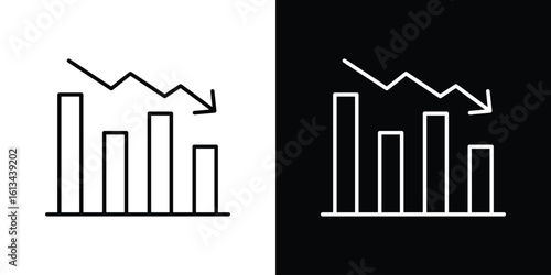 Decrease icon collection. Line vector sign, symbol for web and mobile