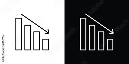 Decrease icon collection. Line vector sign, symbol for web and mobile