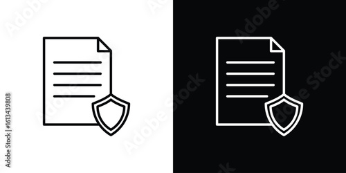 Contract coverage icon collection. Line vector sign, symbol for web and mobile