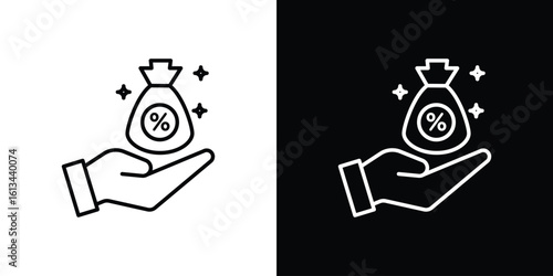 Commission icon collection. Line vector sign, symbol for web and mobile