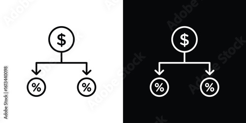 Commission icon collection. Line vector sign, symbol for web and mobile