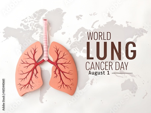 Lung cancer awareness design illustration, World lung cancer day design illustration, World Lung Cancer Day illustration isolated background