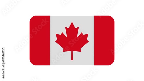 3D Canada rotating flag
