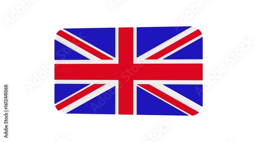 3D UK rotating flag