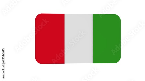 3D Italy rotating flag