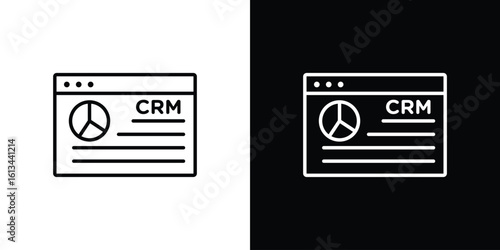 CRM icon collection. Line vector sign, symbol for web and mobile