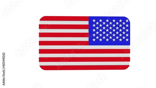 3D USA rotating flag