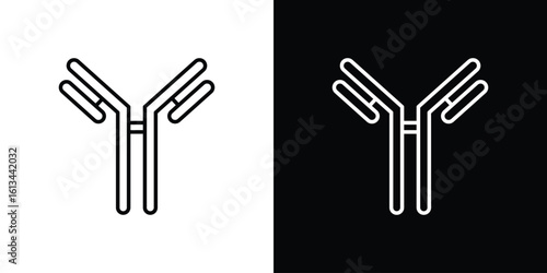 Antibody icon collection. Line vector sign, symbol for web and mobile
